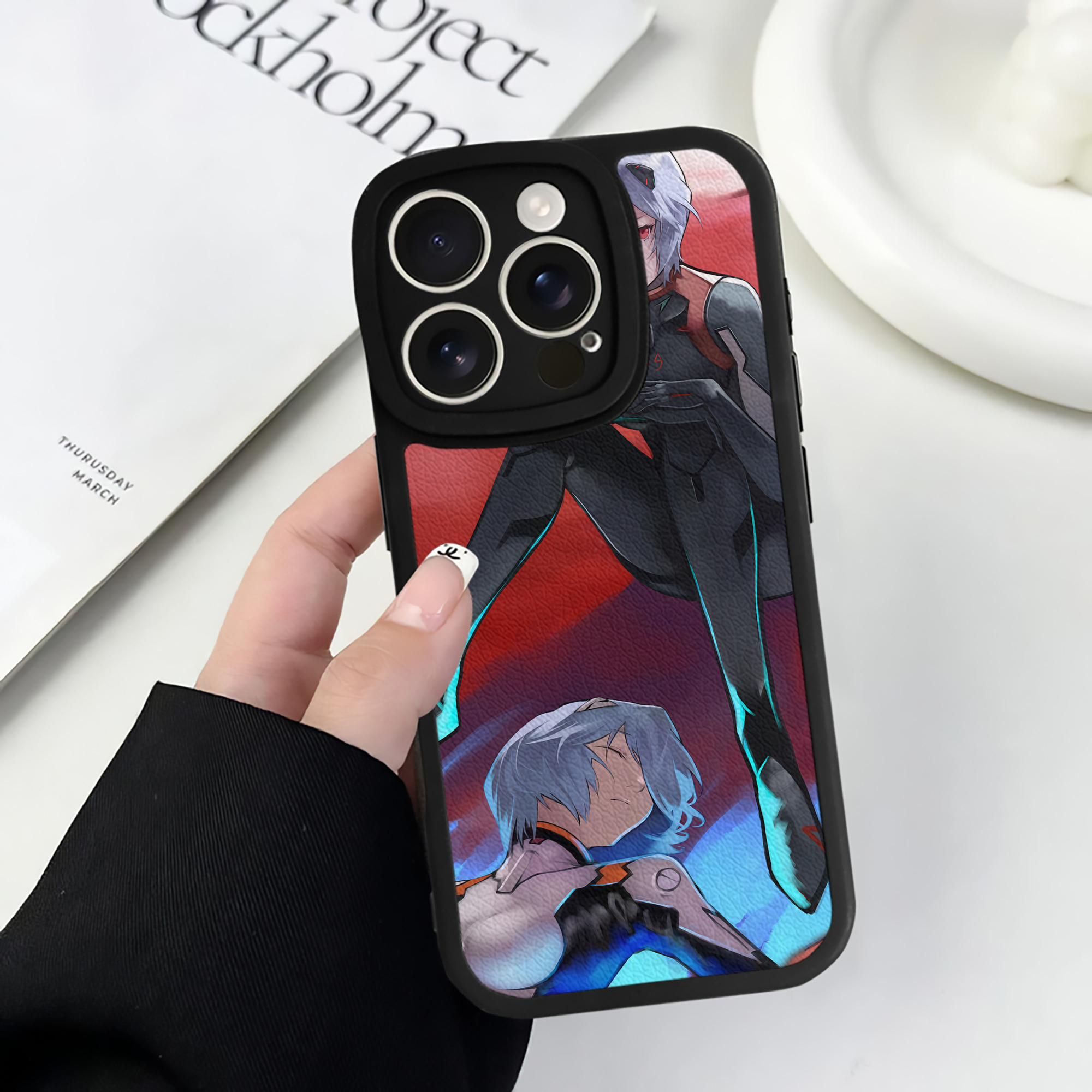 （画像用） EVA 新世紀エヴァンゲリオン 【iPhone 16シリーズ対応】シリコンスマホケース（レザー調） 材質：シリコン